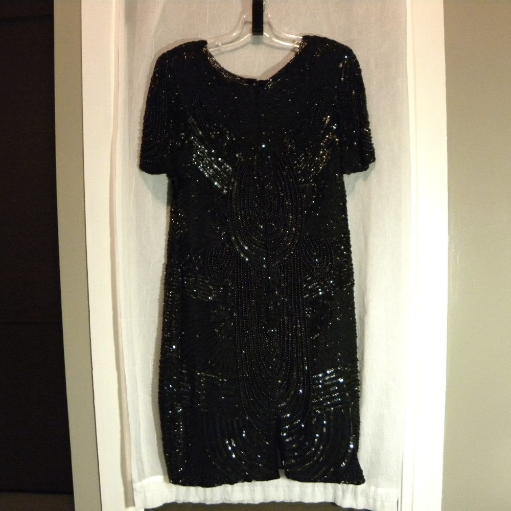 Tan-Chho Little Black Beaded/Sequence PARTY Dress  EP1721V